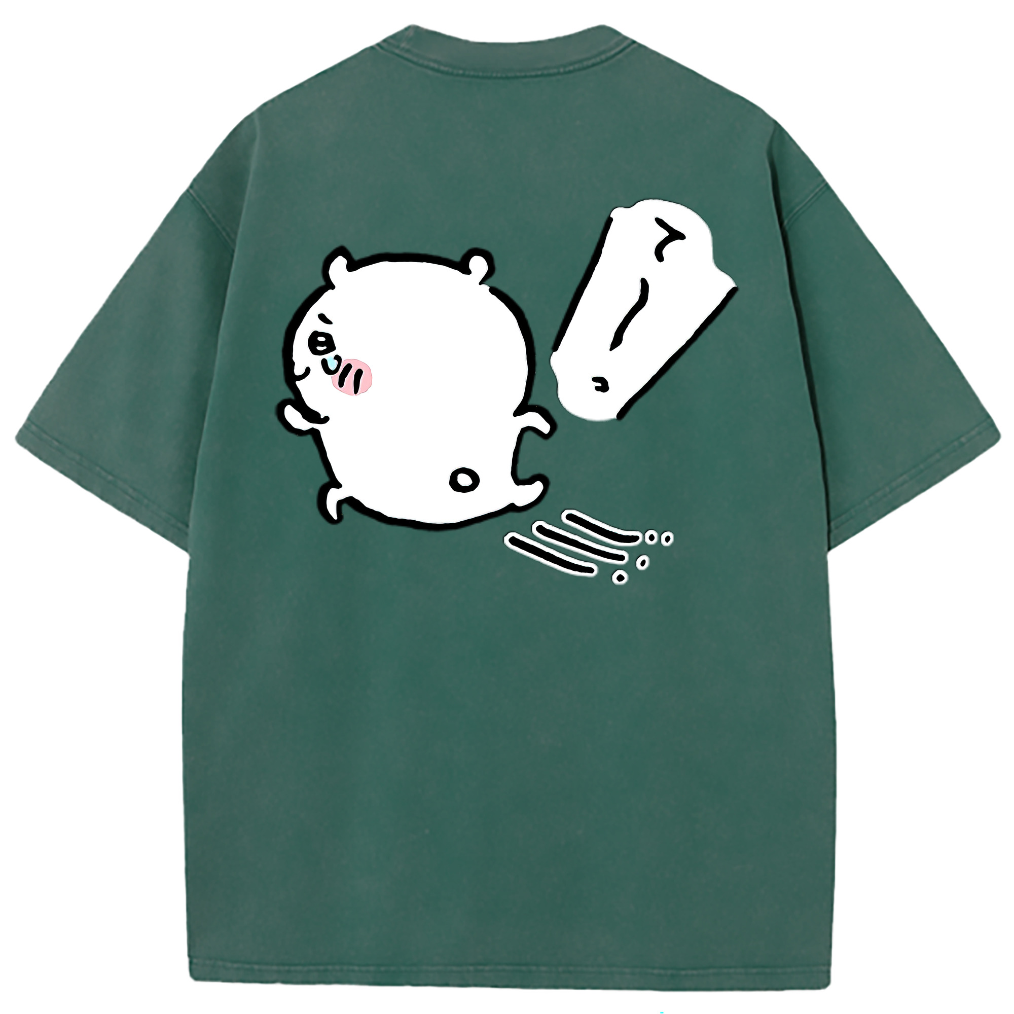 （画像用） ちいかわ ちいかわ Chii-kawa chiikawa 綿100% ヴィンテージ風 半袖Tシャツ（背面プリント）